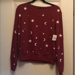 WILDFOX SWEATER STARS AND MOONS XS